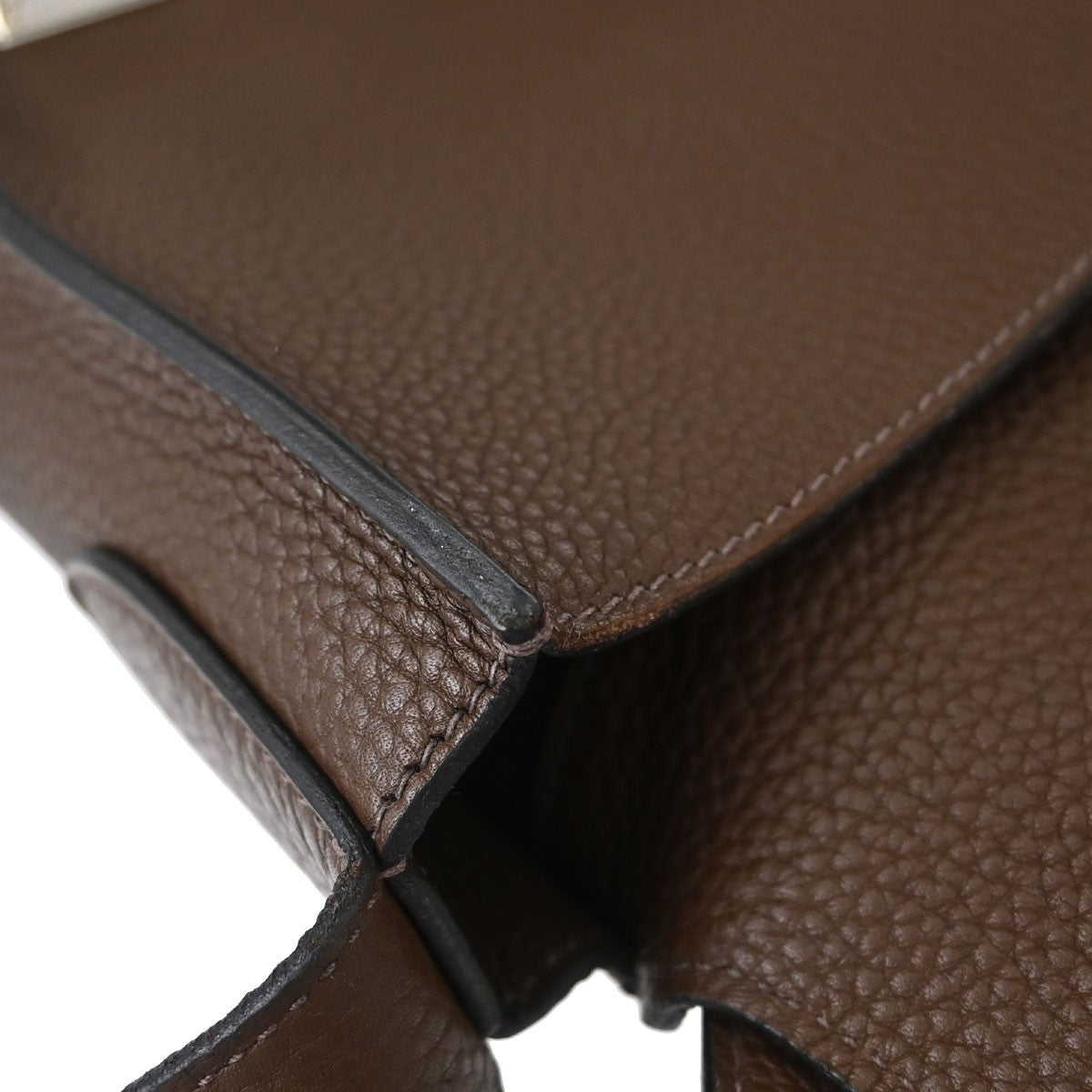 Hermes Steve Caporal Clemence Brown Calfskin Shoulder Bag Bag (Pre-Owned)