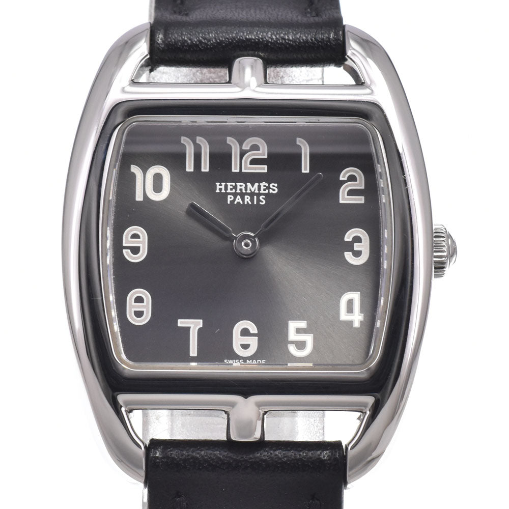 Hermes Cape Cod Quartz Stainless Steel And Leather Watch (Pre-Owned)