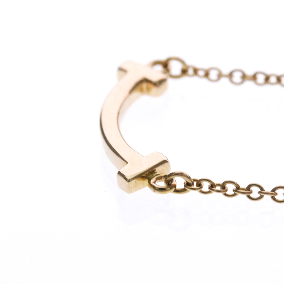 Tiffany & Co. T Smile Pendant 18K Rose Gold Pink Pink_Gold Necklace Jewelry (Pre-Owned)