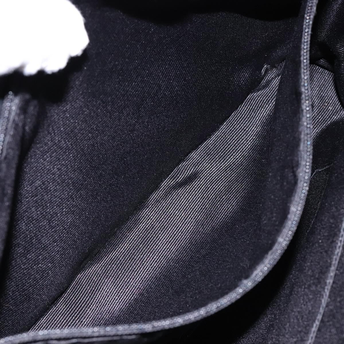 Salvatore Ferragamo Gancini Tote Canvas Black Canvas Tote Bag Bag (Pre-Owned)