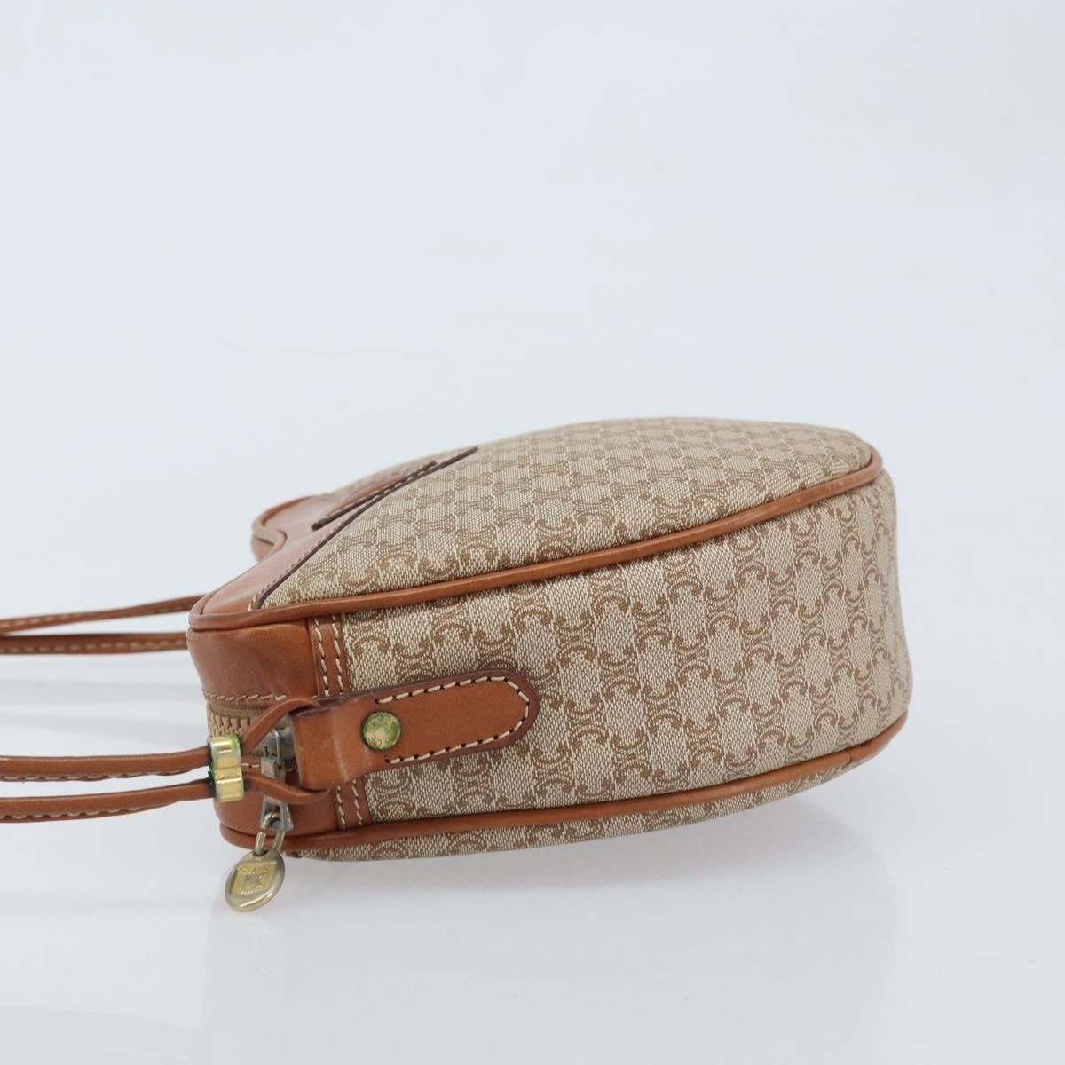Celine Vintage Macadam Canvas And Leather Beige Canvas Shoulder Bag Bag (Pre-Owned)