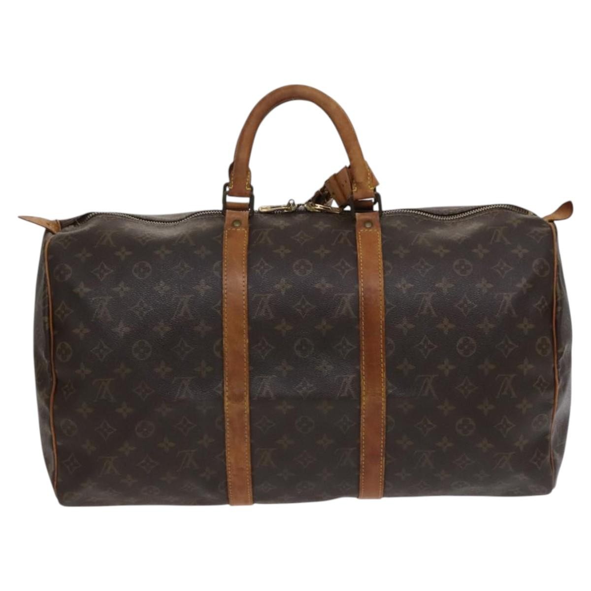 Louis Vuitton Keepall Monogram Canvas Brown Canvas Travel Bag Bag (Pre-Owned)