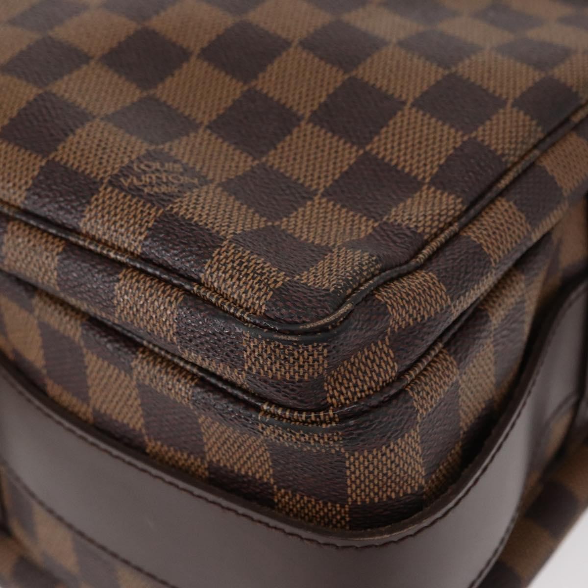 Louis Vuitton Naviglio Damier Ebene Brown Canvas Shoulder Bag Bag (Pre-Owned)