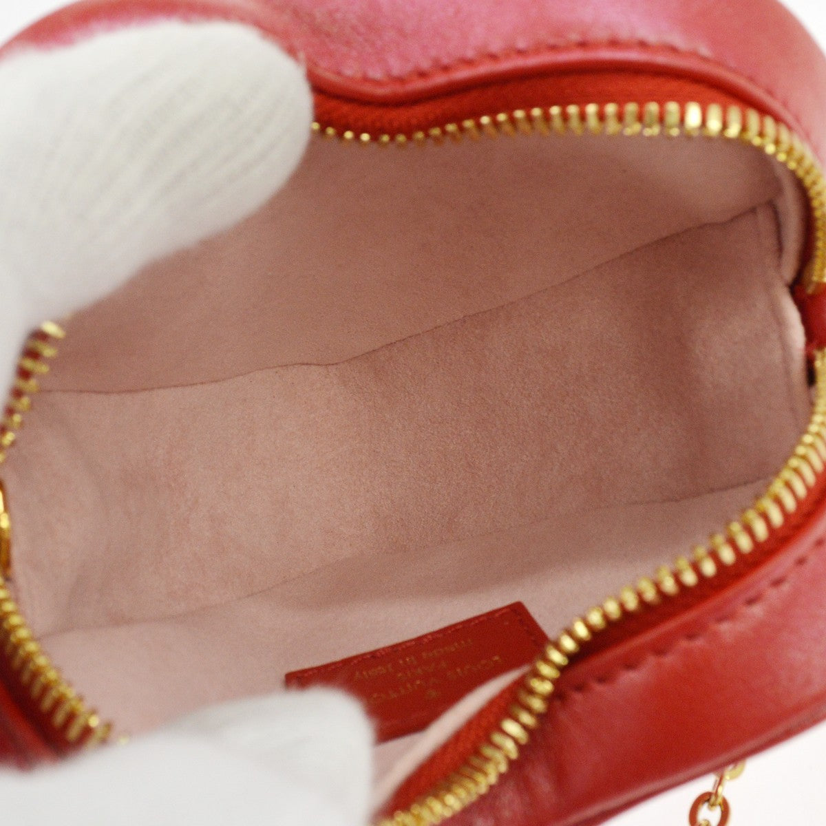 Louis Vuitton Coeur Heart On Chain Monogram Embossed Lambskin Red Leather Handbag (Pre-Owned)