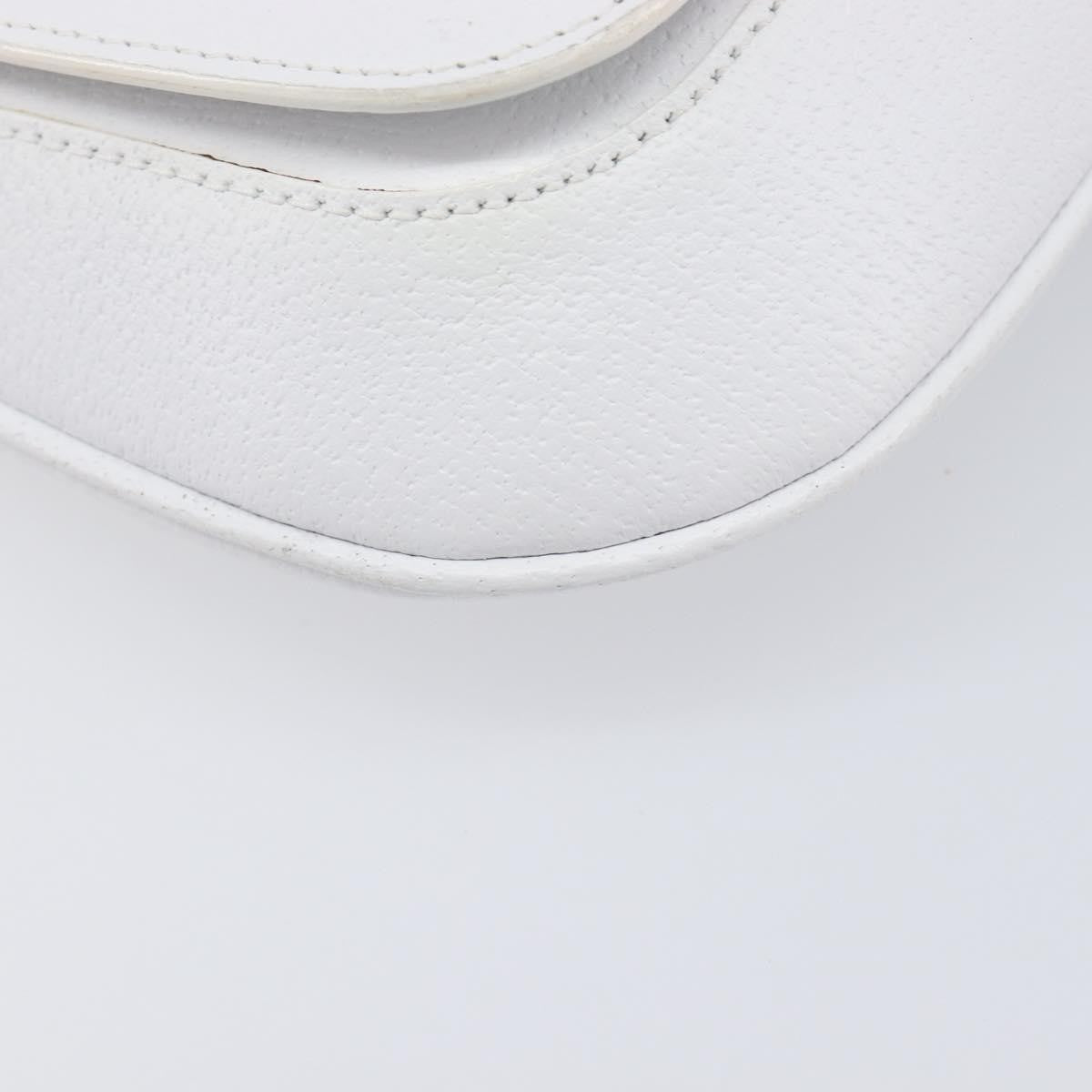 Gucci Shoulder Leather White Leather Shoulder Bag Bag (Pre-Owned)
