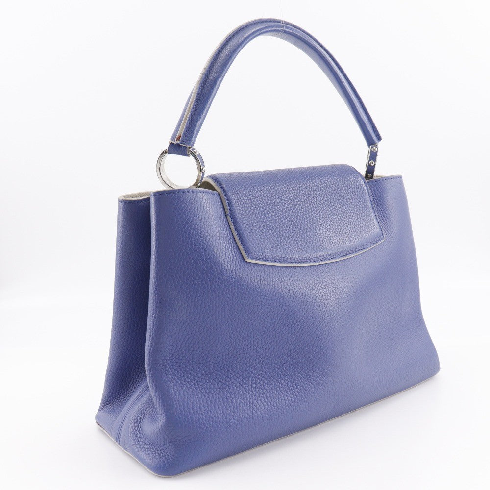 Louis Vuitton Capucines Leather Blue Leather Handbag (Pre-Owned)