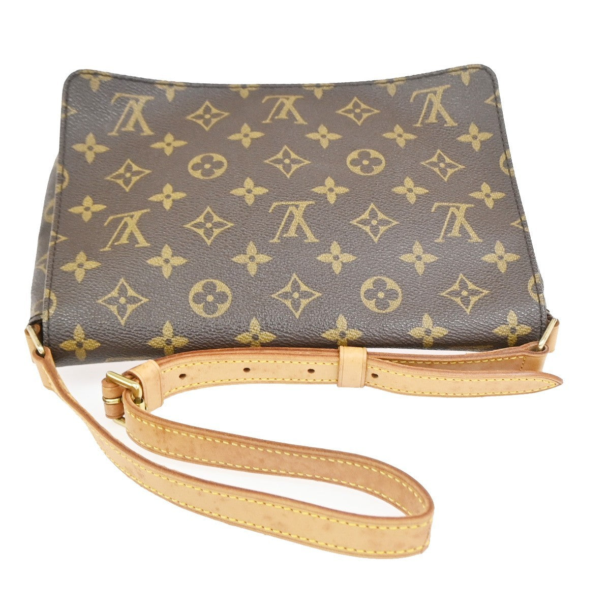 Louis Vuitton Musette Tango Monogram Canvas Brown Canvas Handbag (Pre-Owned)