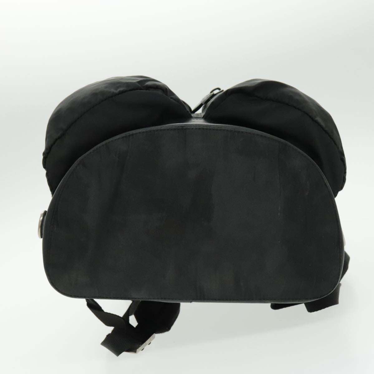 Prada Double Front Pocket Tessuto Black Nylon Backpack Bag (Pre-Owned)