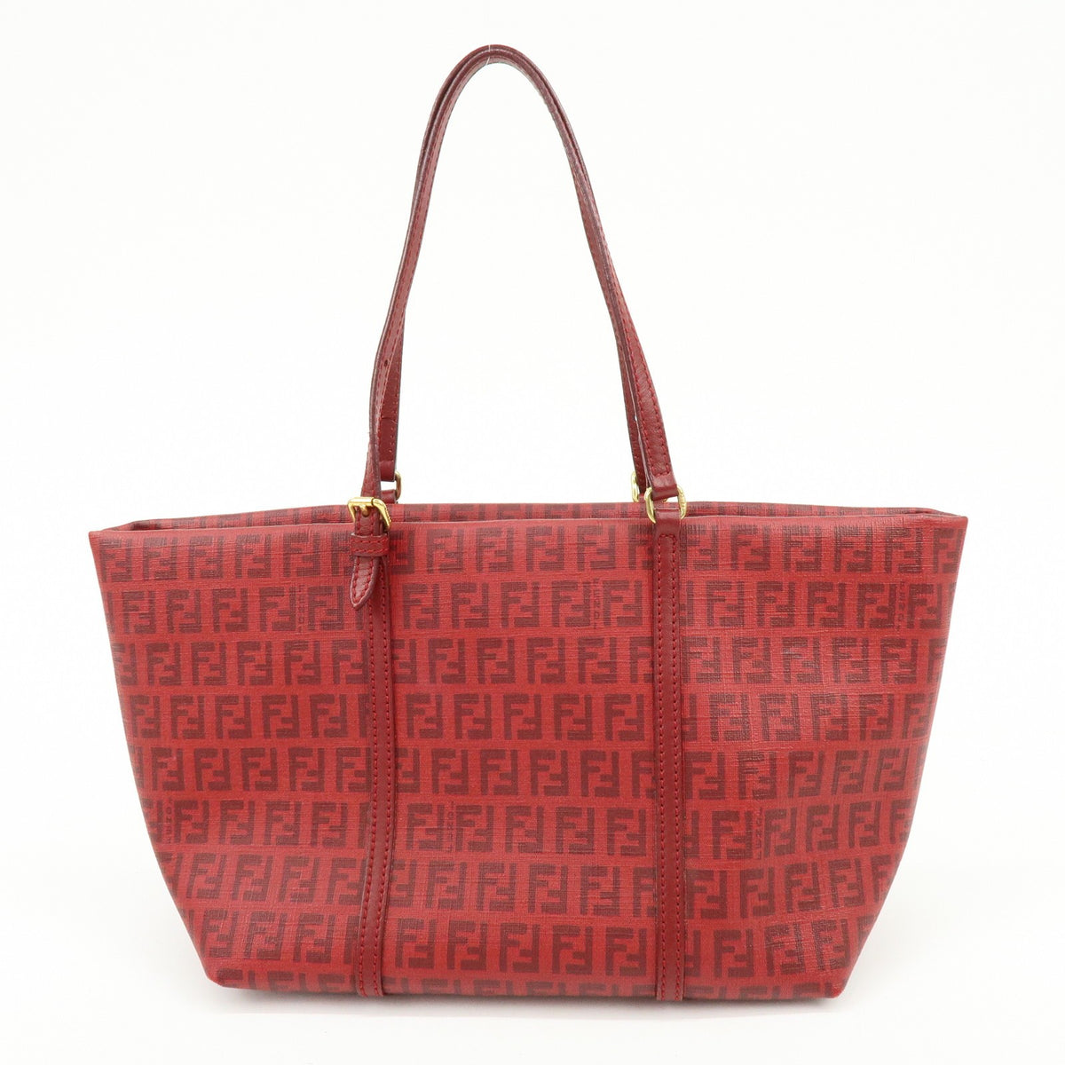 Fendi Superstar Zucchino Coated Canvas Red Pvc Tote Bag Bag (Pre-Owned)