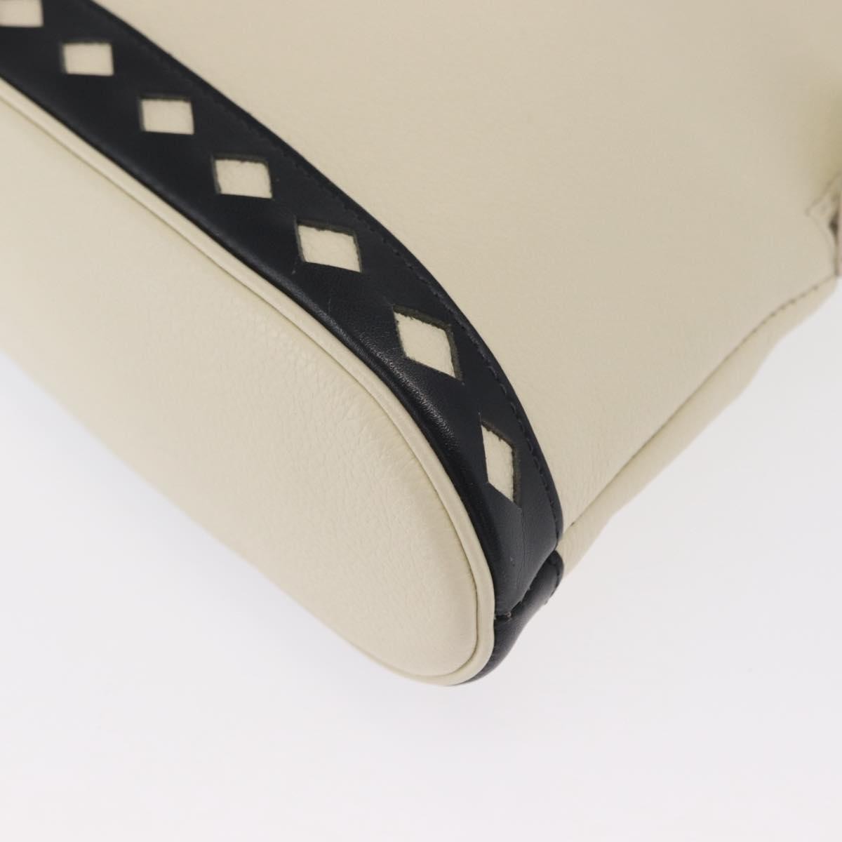 Saint Laurent Vintage Handbag Leather White Leather Handbag (Pre-Owned)