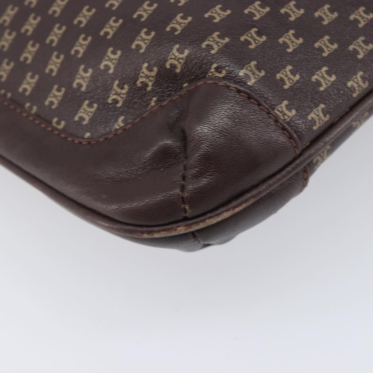 Celine Macadam Shoulder Canvas Brown Canvas Crossbody Bag Bag (Pre-Owned)