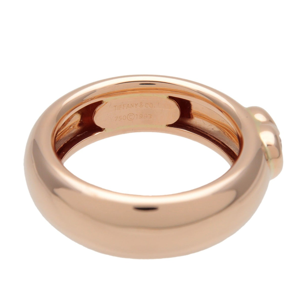 Tiffany & Co. Heart Band 18K Yellow Gold With Diamonds Gold Yellow_Gold Ring Jewelry (Pre-Owned)