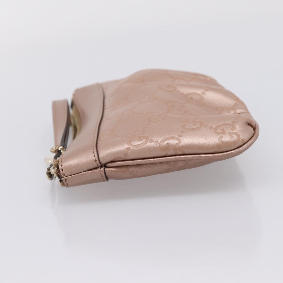 Gucci Heart Wristlet Guccissima Leather Pink Leather Clutche & Pouche Bag (Pre-Owned)