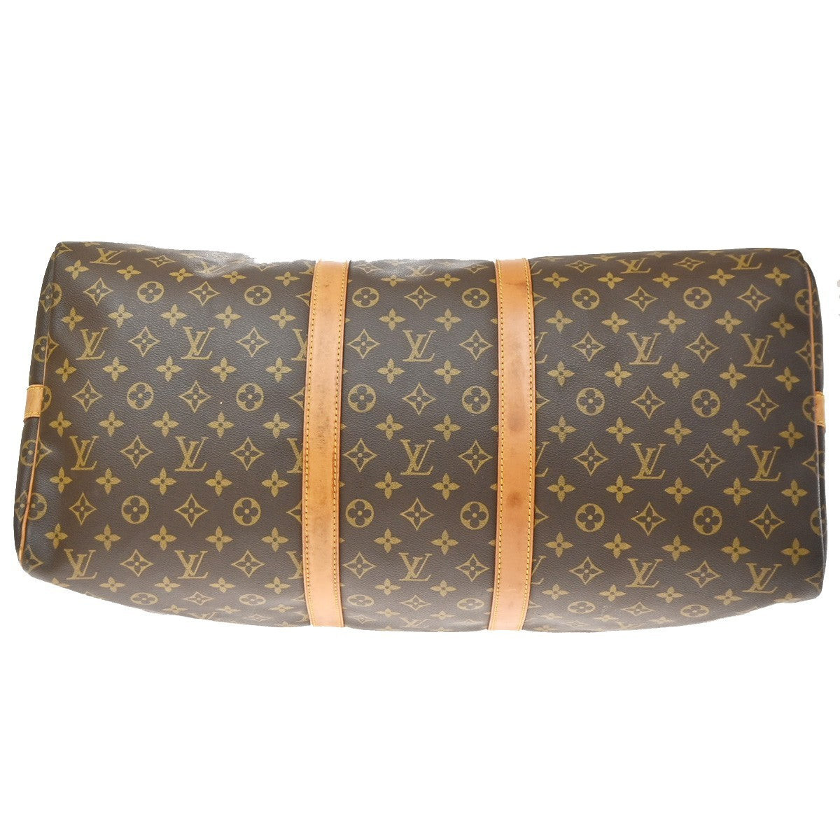 Louis Vuitton Keepall Bandoulière Monogram Brown Leather Travel Bag Bag (Pre-Owned)