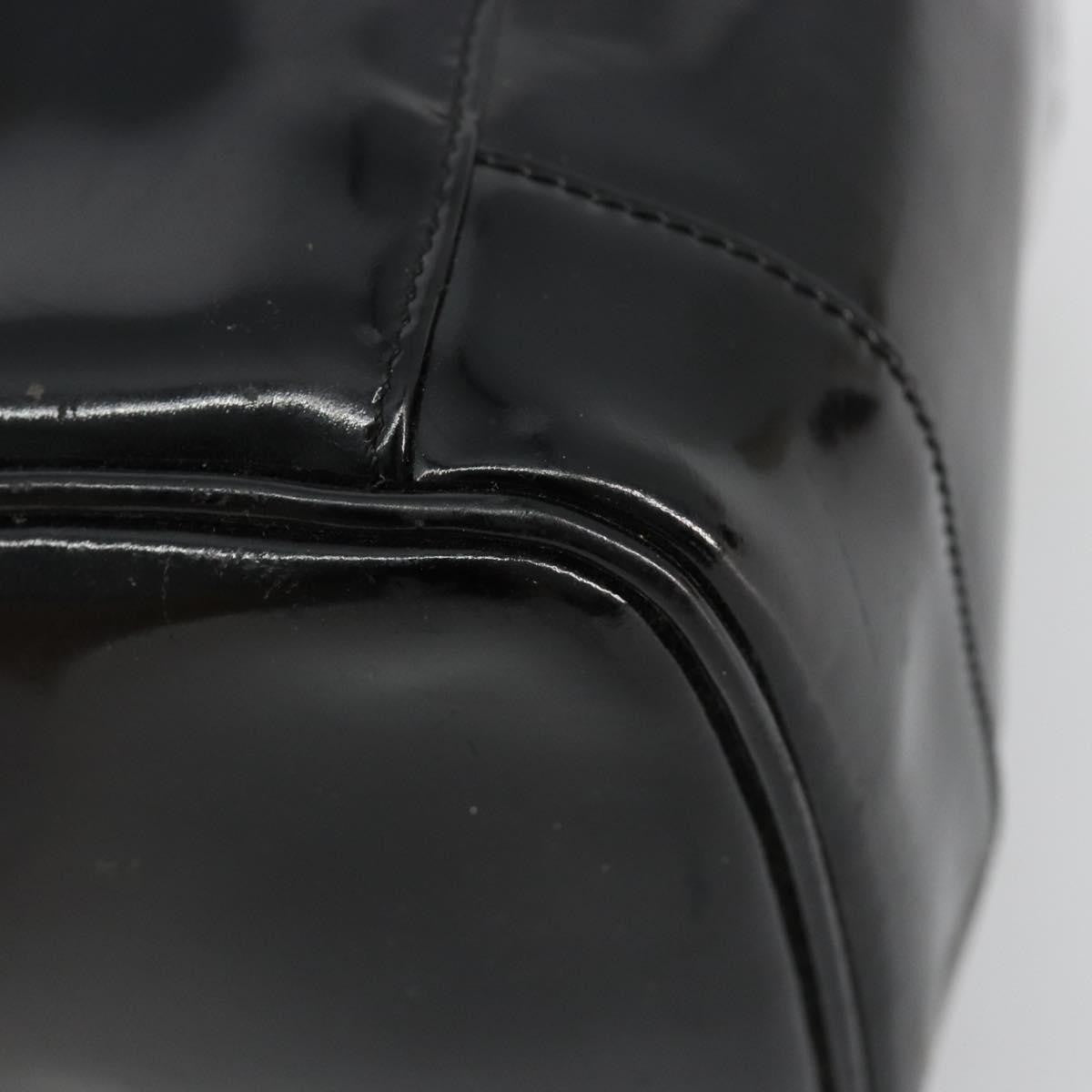 Chanel Vintage Timeless Cosmetic Case Patent Black Patent_Leather Handbag (Pre-Owned)