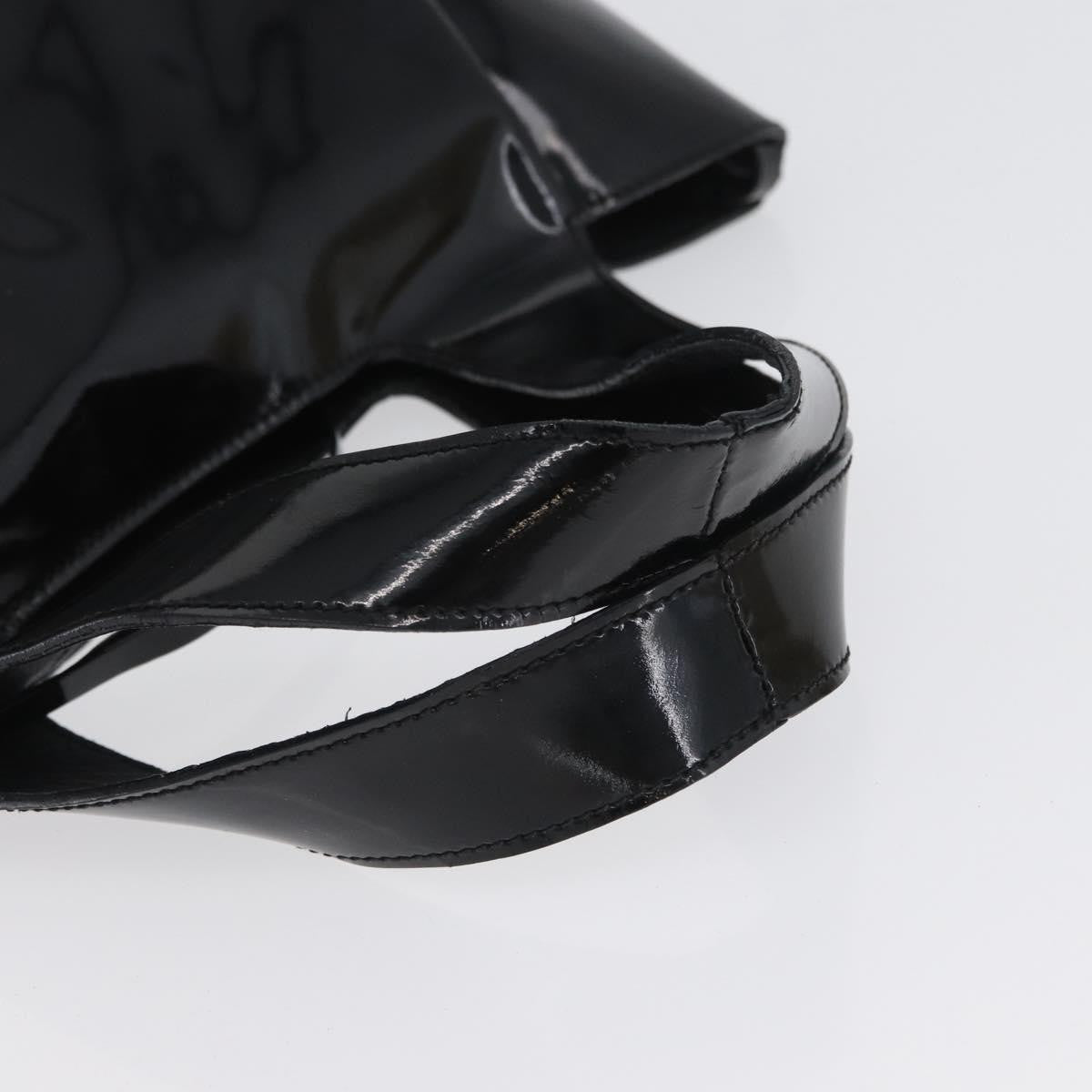 Prada Vintage Patent Leather Black Patent_Leather Handbag (Pre-Owned)