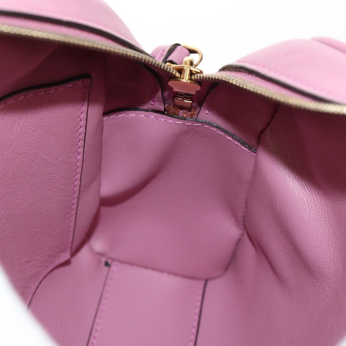 Salvatore Ferragamo Gancini Leather Pink Leather Shoulder Bag Bag (Pre-Owned)