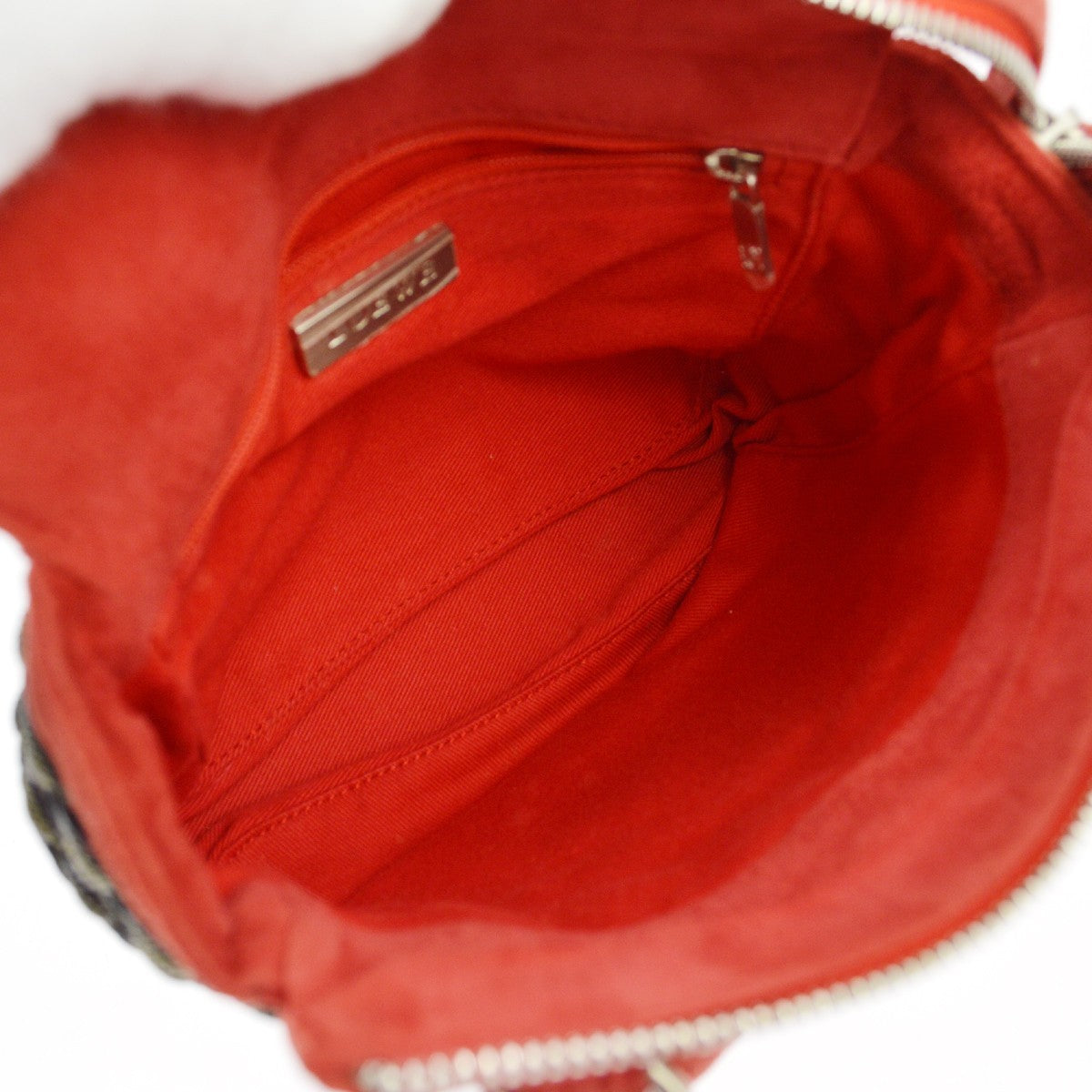 Loewe Anagram Leather Red Suede Tote Bag Bag (Pre-Owned)