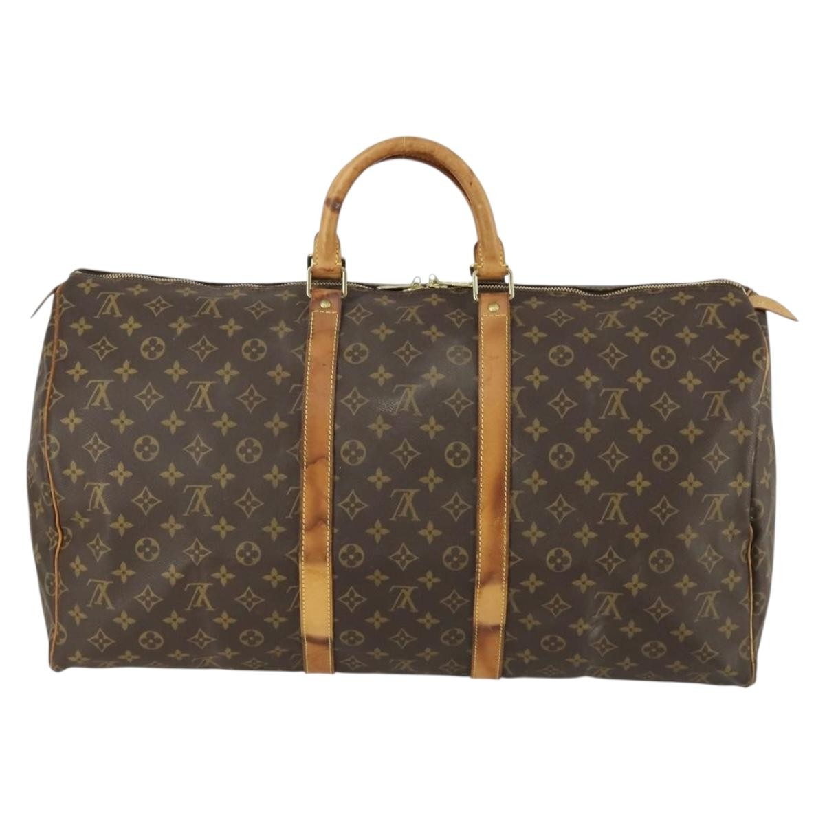 Louis Vuitton Keepall Monogram Canvas Brown Canvas Travel Bag Bag (Pre-Owned)