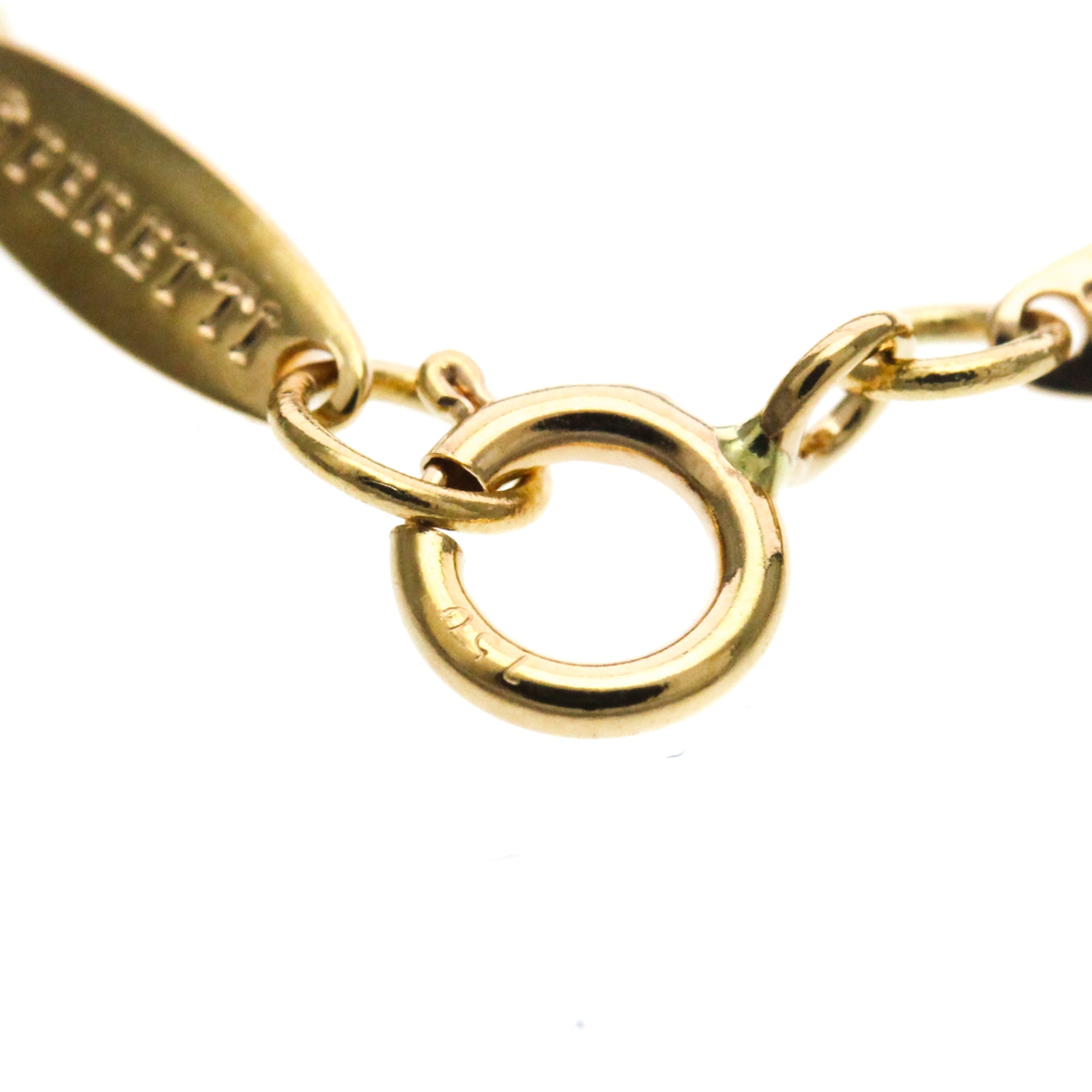 Tiffany & Co. Elsa Peretti Diamonds By The Yard 18K Pink Gold With Diamond Gold Pink_Gold Necklace Jewelry (Pre-Owned)