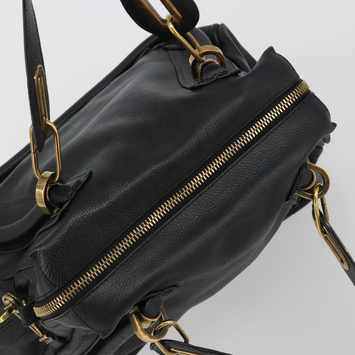 Chloe Paraty Quilted Leather Black Leather Handbag (Pre-Owned)