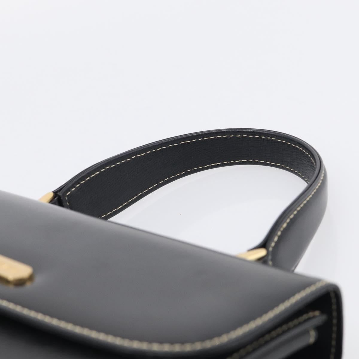 Burberry Handbag Leather Black Leather Handbag (Pre-Owned)