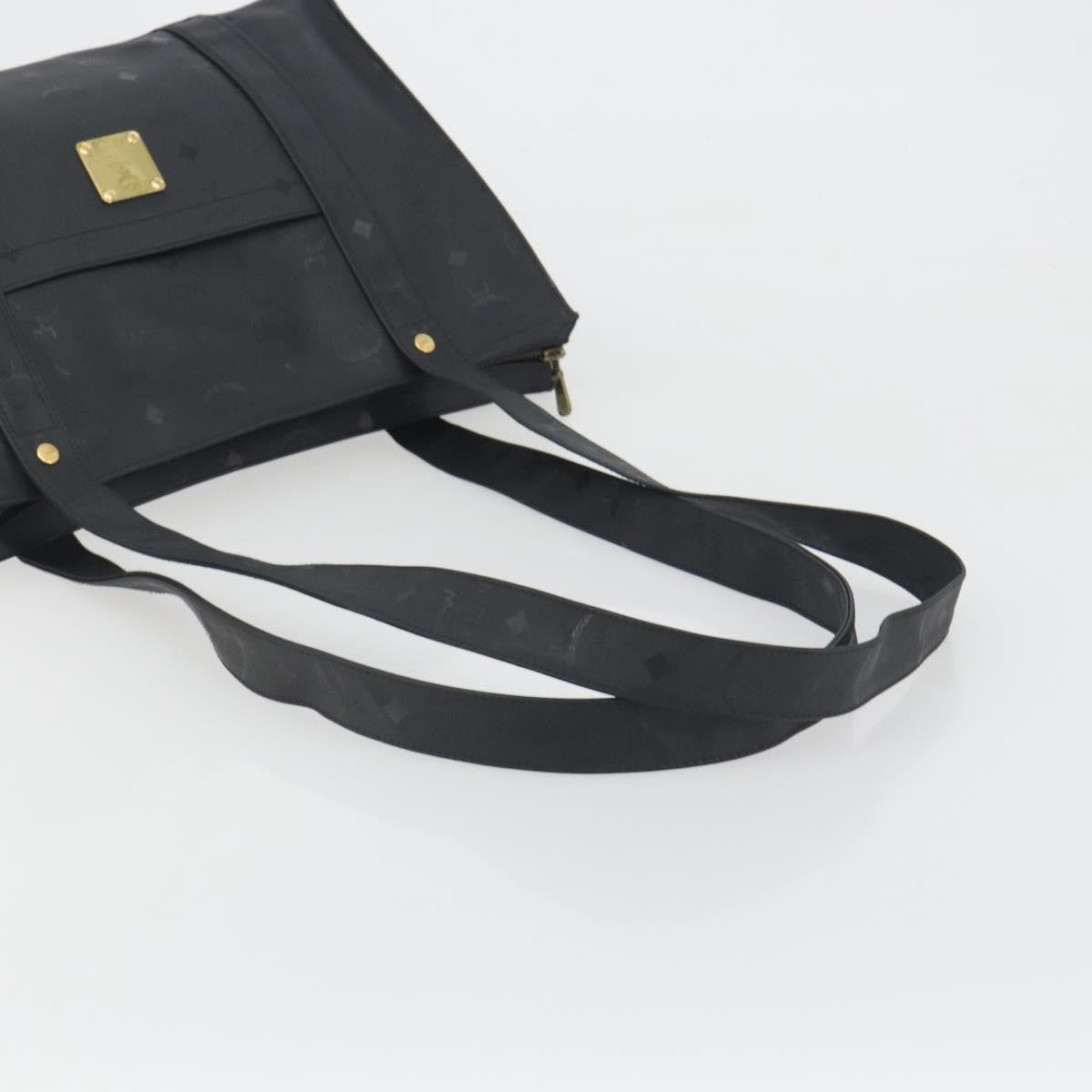 MCM Vintage Visetos Canvas Black Canvas Tote Bag Bag (Pre-Owned)