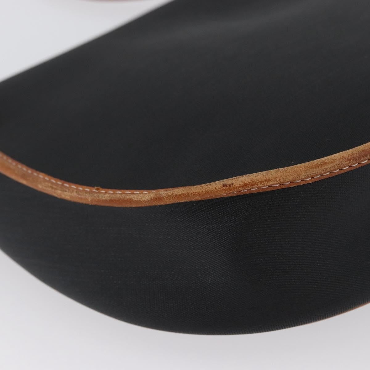 Christian Dior Vintage Canvas Black Canvas Shoulder Bag Bag (Pre-Owned)