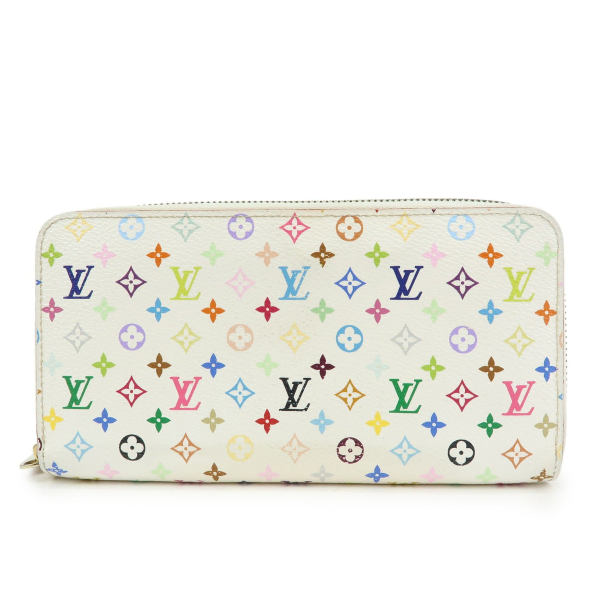 Louis Vuitton Zippy Monogram Multicolor White Canvas Wallets Accessory (Pre-Owned)