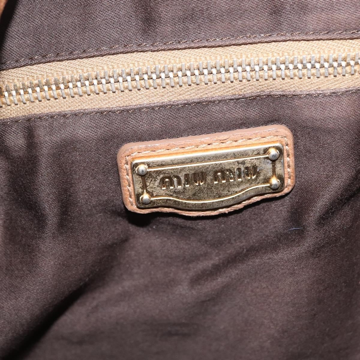 Miu Miu Coffer Convertible Hobo Matelasse Leather Brown Leather Shoulder Bag Bag (Pre-Owned)