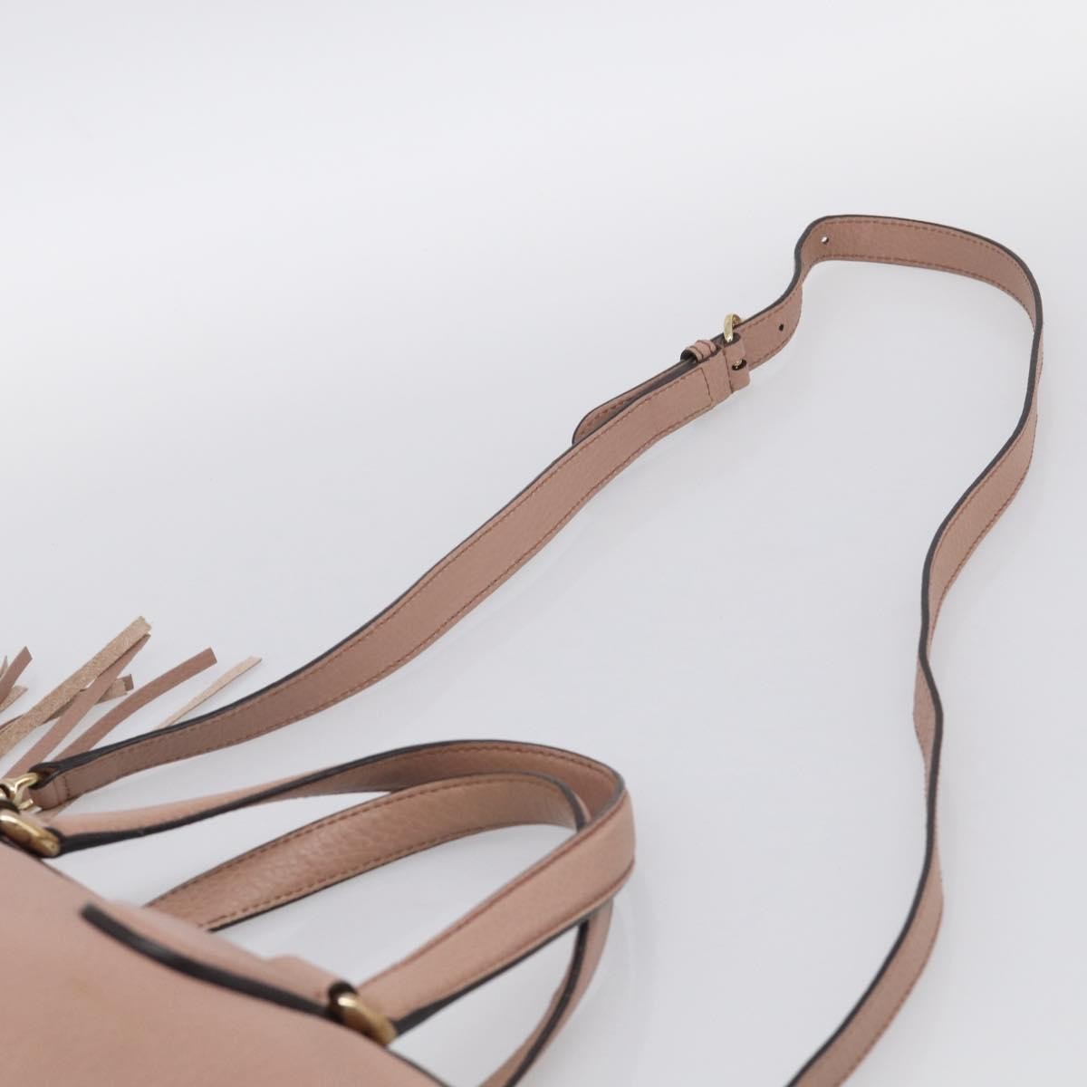 Gucci Soho Convertible Soft Top Handle Leather Pink Leather Handbag (Pre-Owned)
