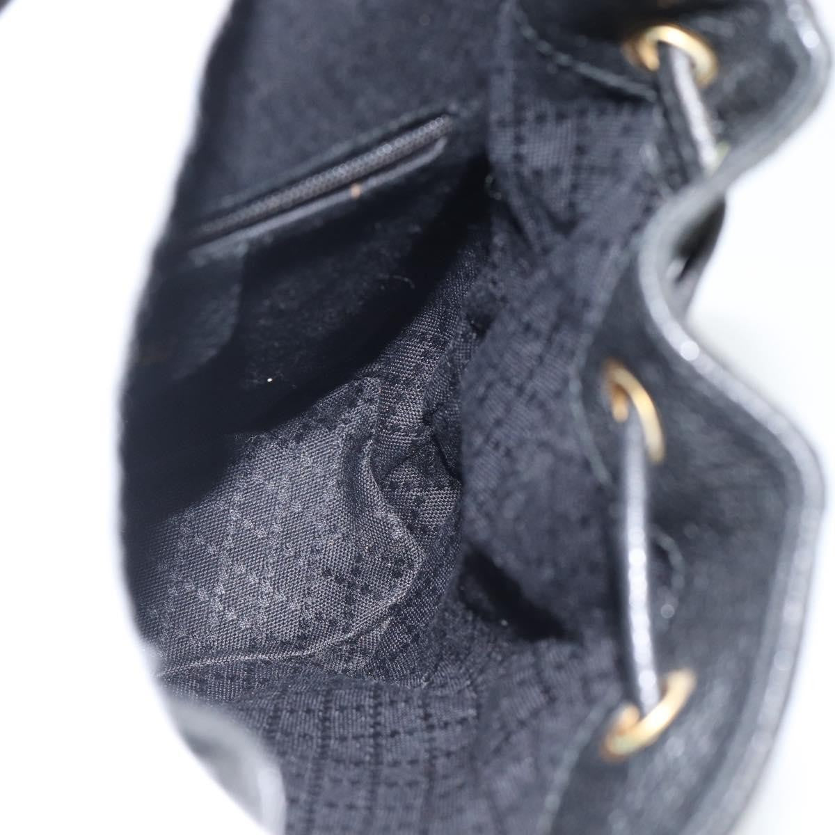Gucci Vintage Bamboo Suede Black Suede Backpack Bag (Pre-Owned)