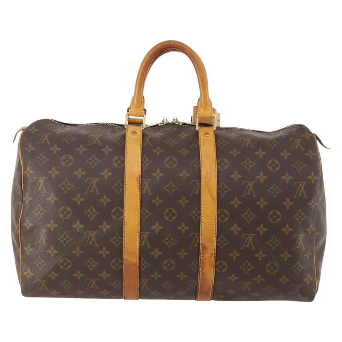 Louis Vuitton Keepall Monogram Canvas Brown Canvas Travel Bag Bag (Pre-Owned)