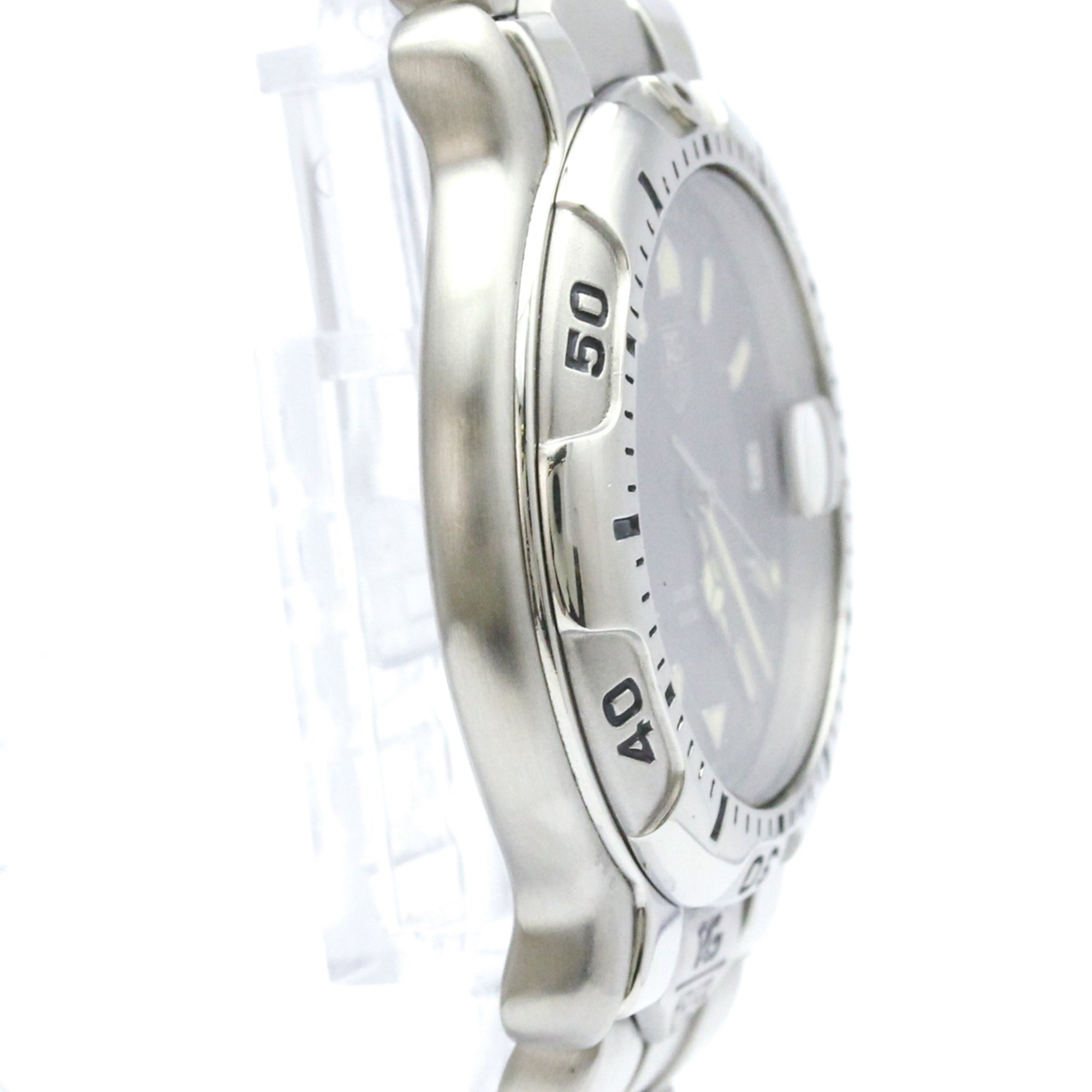 Tag Heuer Professional 6000 Quartz Stainless Steel With Plated Metal And Leather Watch (Pre-Owned)