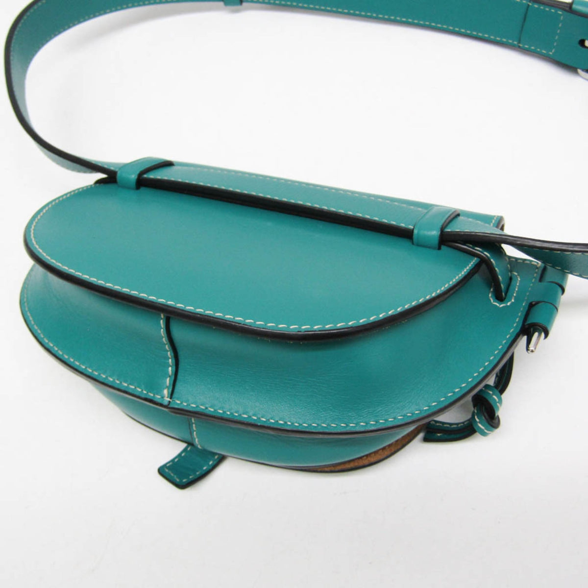 Loewe Gate Belt Leather Blue Leather Shoulder Bag Bag (Pre-Owned)