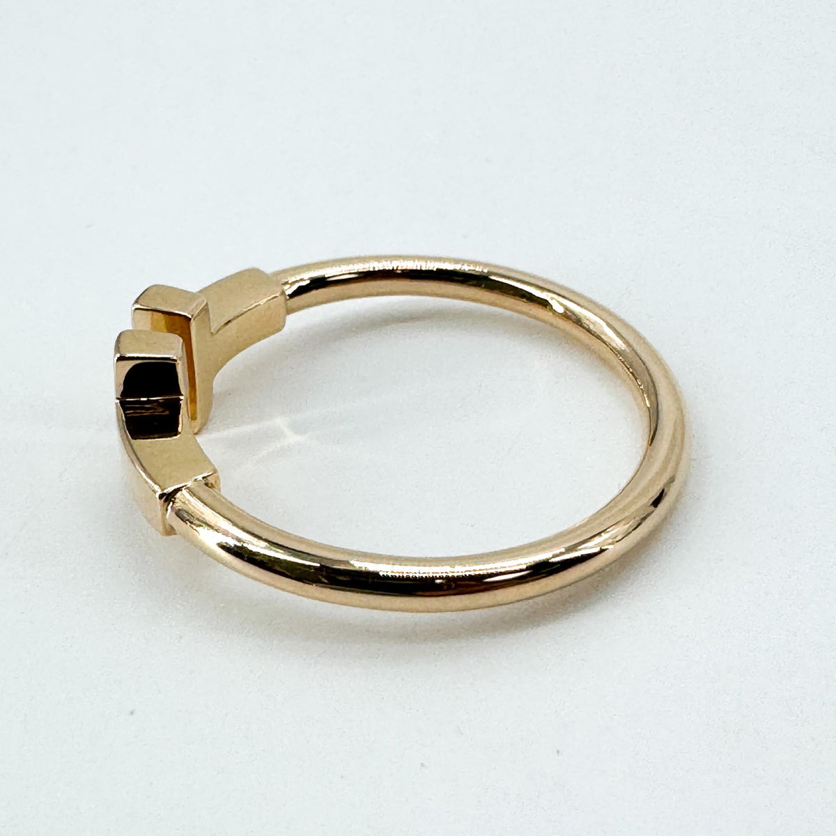 Tiffany & Co. T Wire 18K Rose Gold Gold Rose_Gold Ring Jewelry (Pre-Owned)