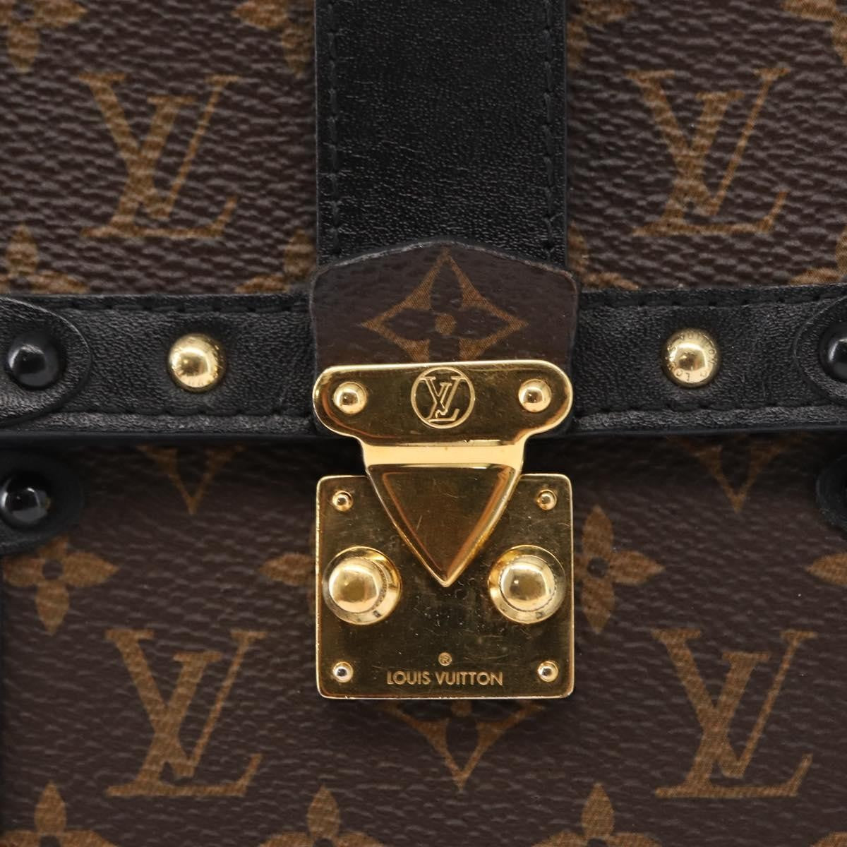 Louis Vuitton Vertical Trunk Pochette Monogram Canvas Brown Canvas Clutche & Pouche Bag (Pre-Owned)