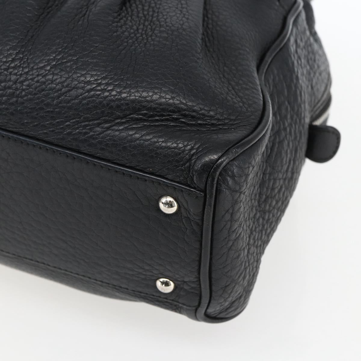 Salvatore Ferragamo Gancini Buckle Leather Black Leather Shoulder Bag Bag (Pre-Owned)