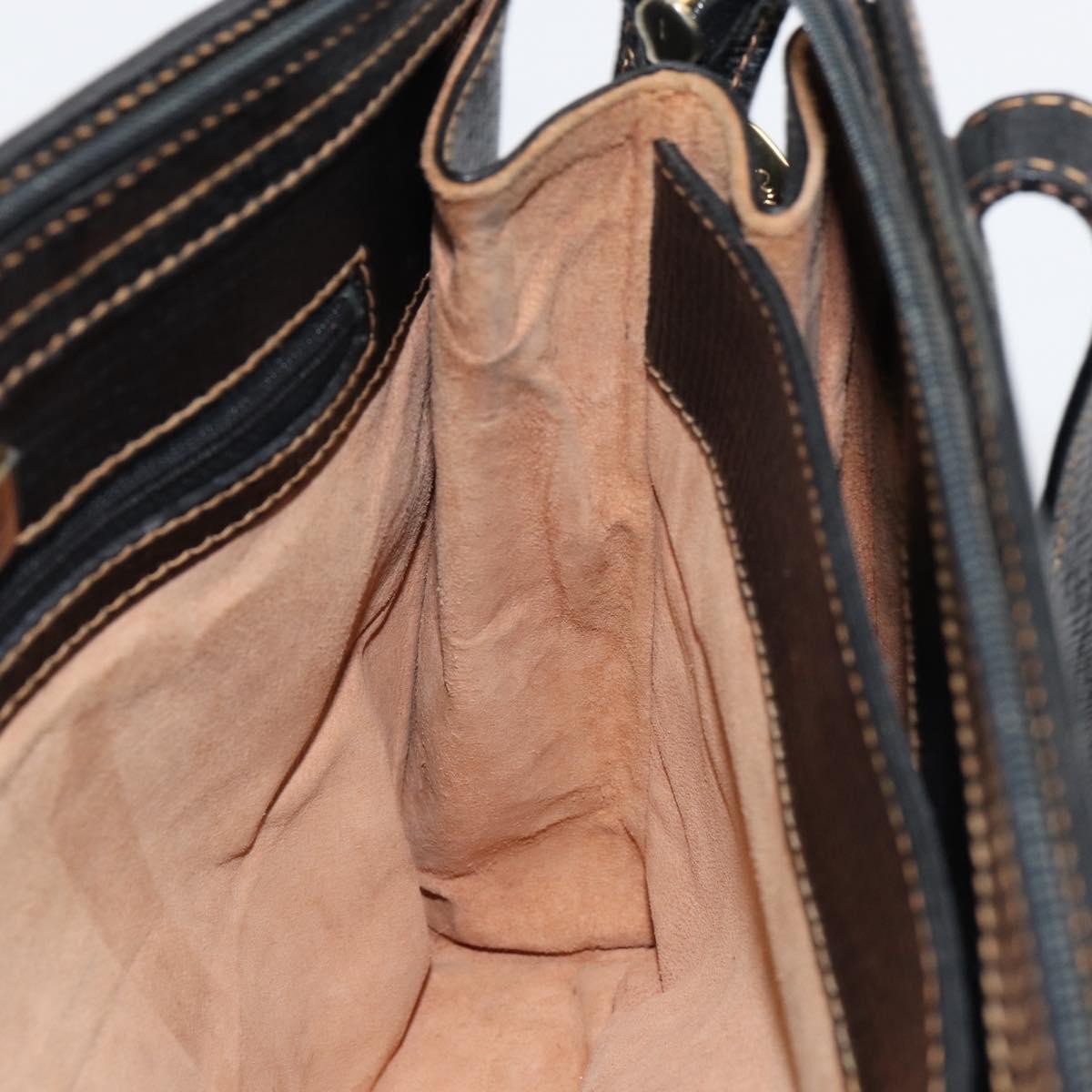 Loewe Tote Leather Black Leather Tote Bag Bag (Pre-Owned)