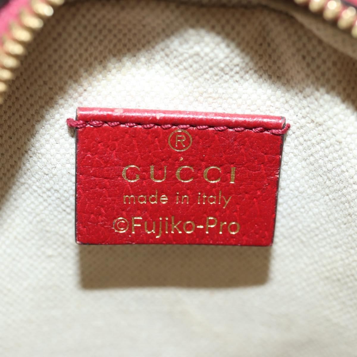 Gucci Doraemon Round Printed Mini Gg Coated Canvas Beige Canvas Shoulder Bag Bag (Pre-Owned)
