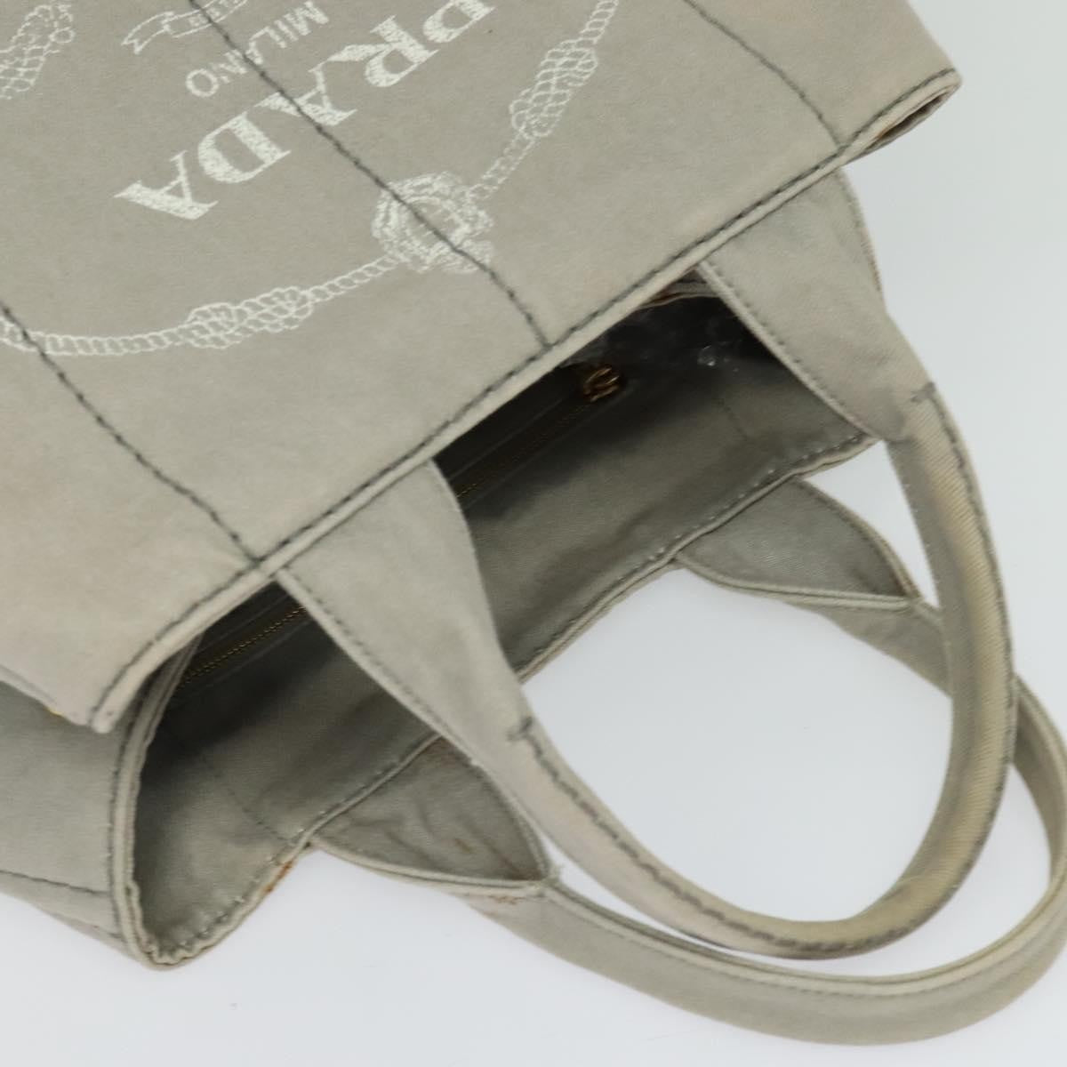 Prada Canapa Tote Canvas Gray Canvas Bag (Pre-Owned)