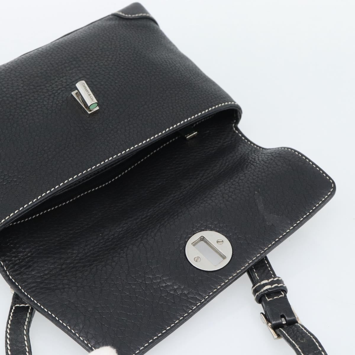 Tiffany & Co. Vintage Leather Black Leather Shoulder Bag Bag (Pre-Owned)
