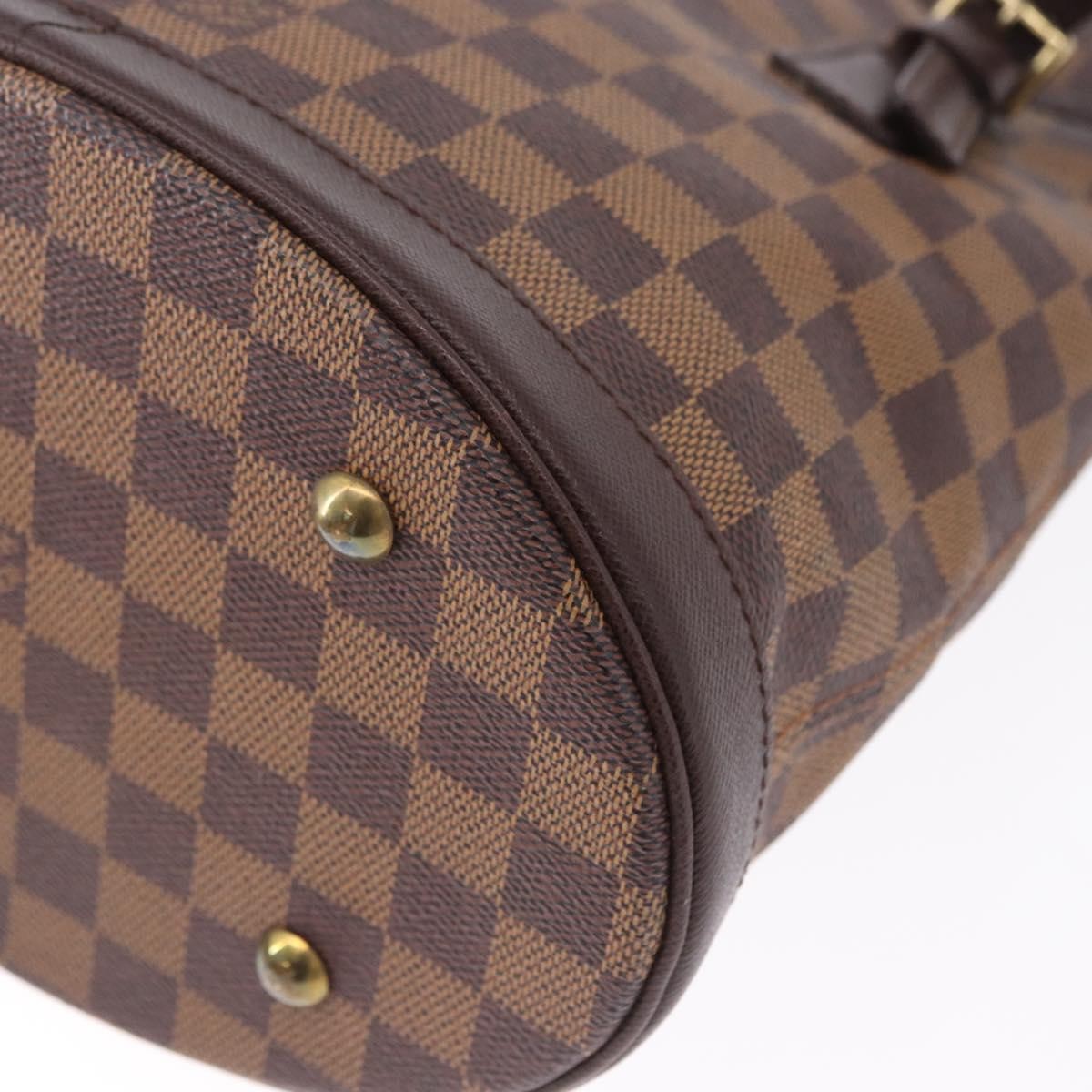 Louis Vuitton Marais Bucket Damier Ebene Brown Canvas Shoulder Bag Bag (Pre-Owned)