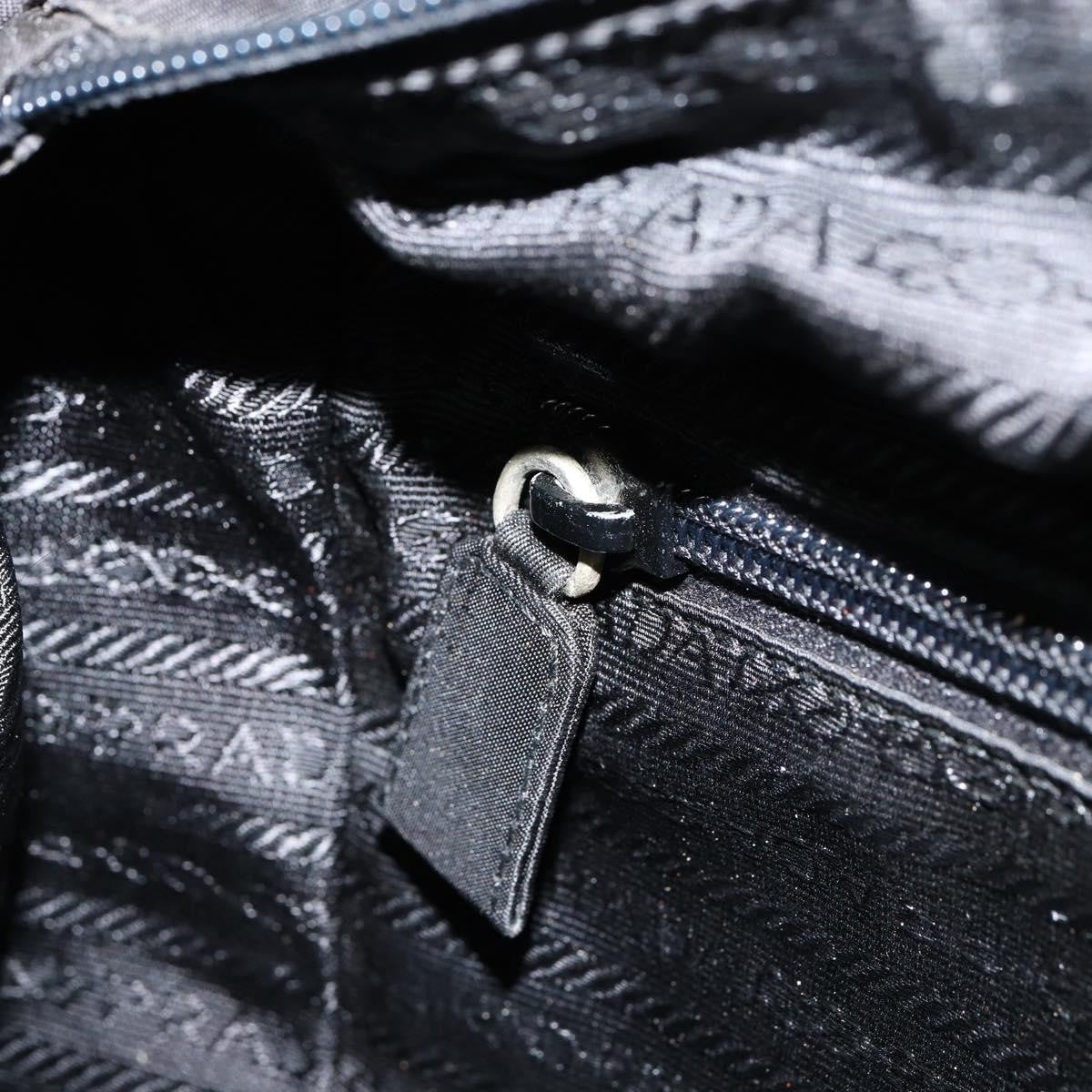 Prada Vintage Tote Tessuto Black Nylon Tote Bag Bag (Pre-Owned)