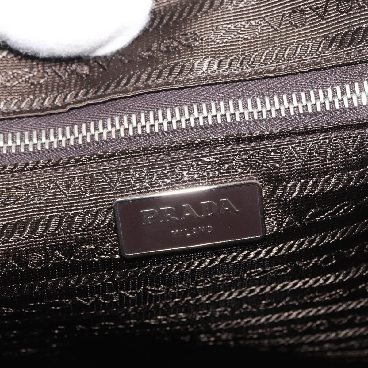 Prada Convertible Travel Saffiano Leather Beige Leather Briefcase Bag (Pre-Owned)