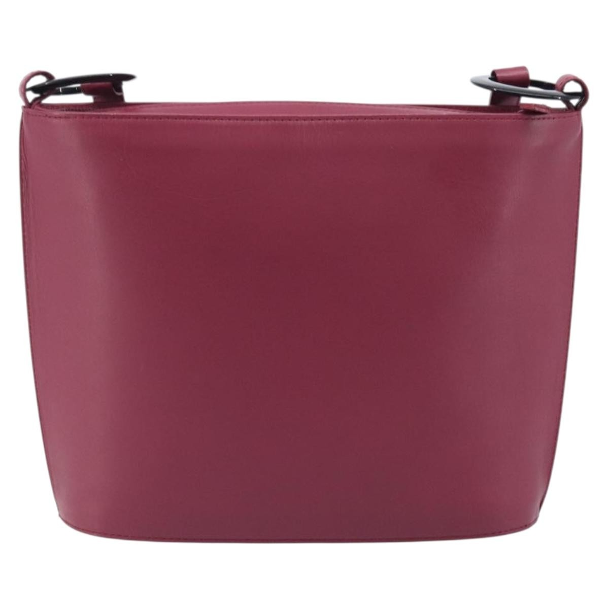 Saint Laurent Vintage Shoulder Bag Leather Burgundy Leather Shoulder Bag Bag (Pre-Owned)
