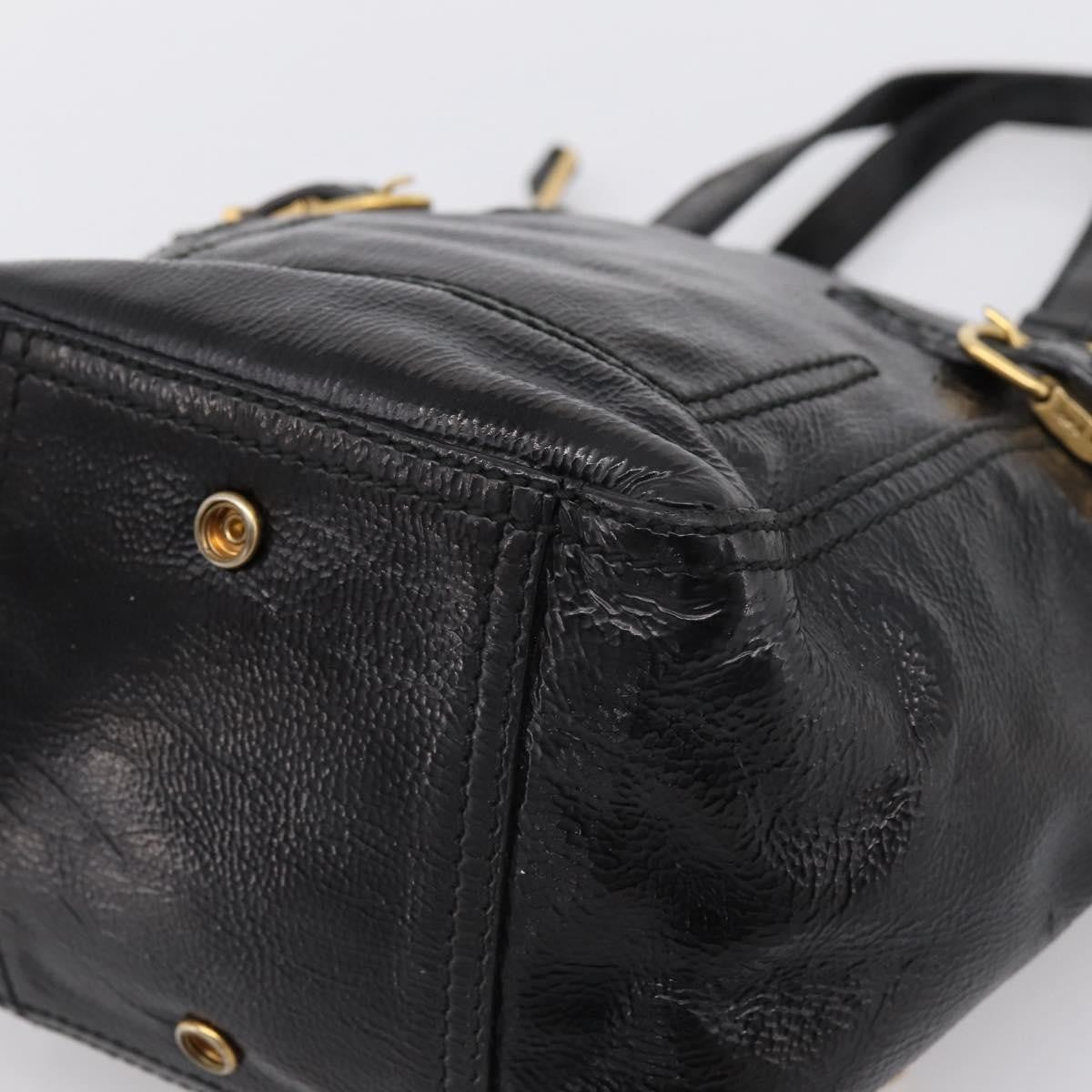 Saint Laurent Downtown Patent Black Patent_Leather Tote Bag Bag (Pre-Owned)