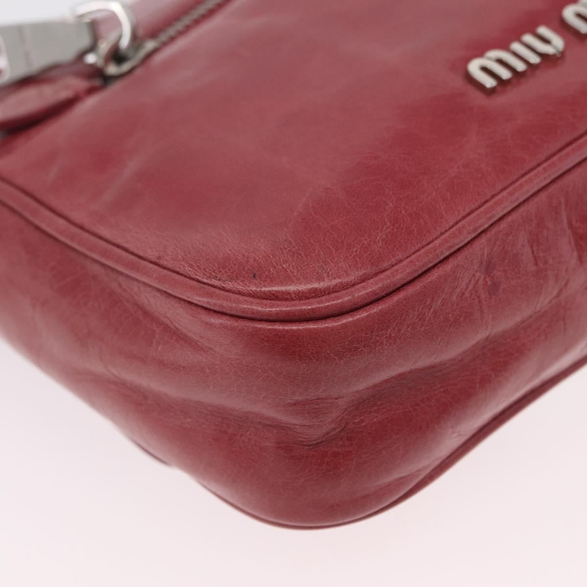 Miu Miu Madras Shoulder Leather Pink Leather Crossbody Bag Bag (Pre-Owned)