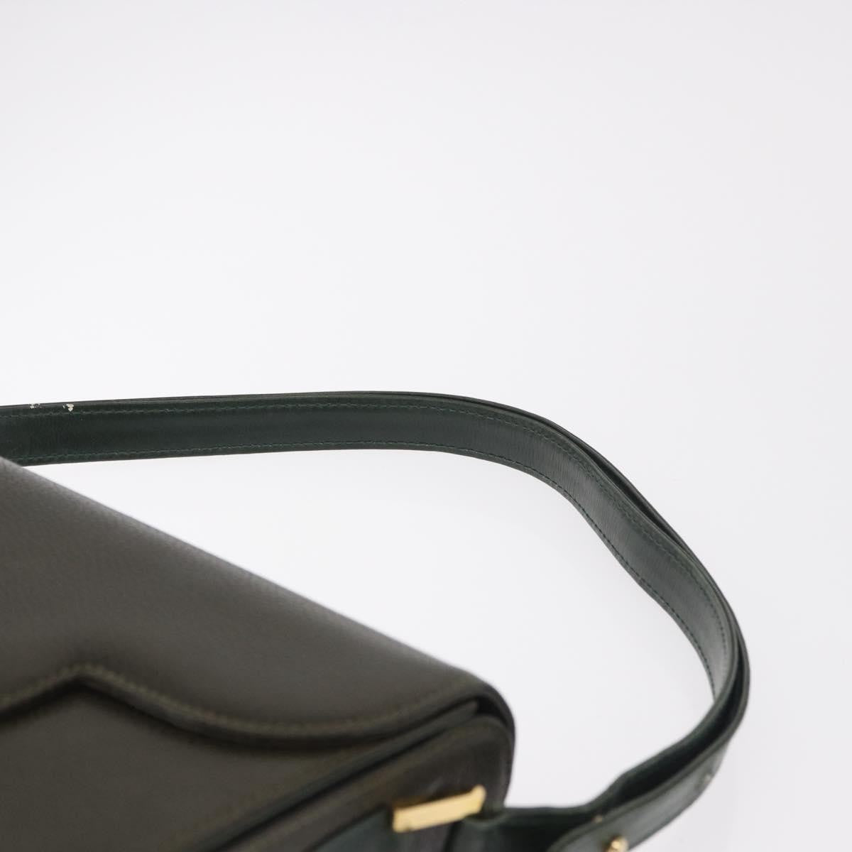 Bally Handbag Leather Green Leather Handbag (Pre-Owned)