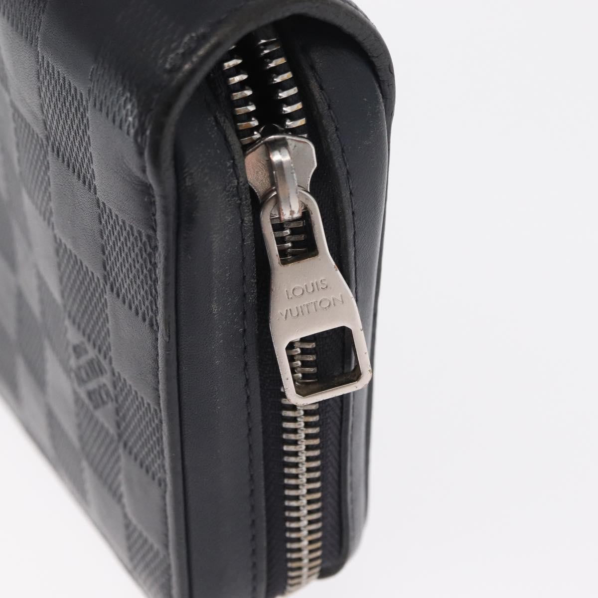 Louis Vuitton Zippy Xl Damier Leather Black Leather Wallets Accessory (Pre-Owned)